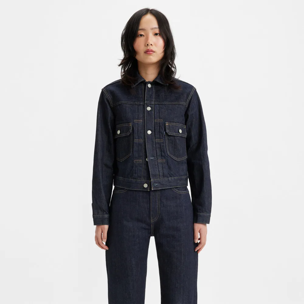 【LEVIS】BLUETAB™ 女款 Type II 寬鬆版牛仔外套 / 原色 / MOJ日本布料 人氣新品 A5884-0000
