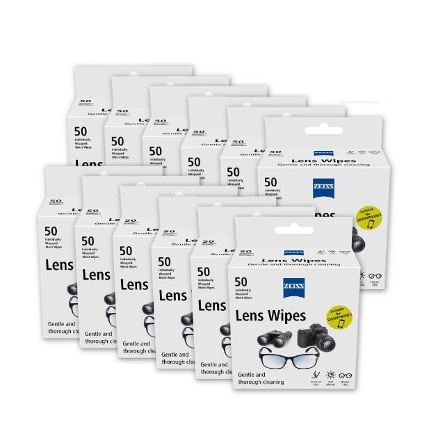 【ZEISS 蔡司】光學拭鏡紙600片 50入*12盒(適用眼鏡、3C螢幕、鏡頭、泳鏡)