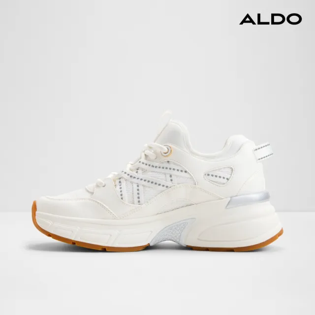 【ALDO】HADDEY-時尚舒適交叉織帶厚底休閒鞋-女鞋(白色)