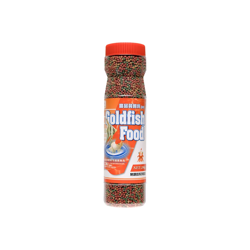 【AQUAFUN 水之樂】高品質飼料3合1 中粒 600ml/280g(適用熱帶魚/七彩/血鸚鵡/慈鯛科/金魚)