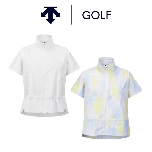 【DESCENTE】GOLF 迪桑特 HIGH-NECK MID-LENGTH 女款 高爾夫短袖外套 運動外套(兩色任選)