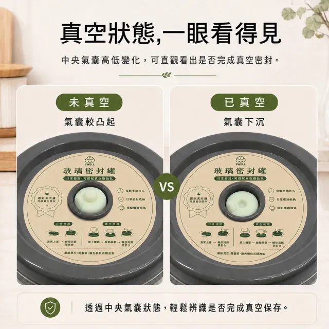 【3Well】玻璃密封罐1入組 可升級真空保存(日常密封收納 搭配真空機更鎖鮮 真空罐 保鮮罐 堅果罐)