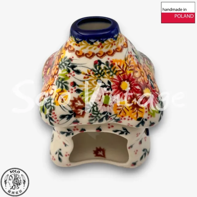 【波蘭陶】SOLO歐洲家居 正版原裝 波蘭原廠手繪 Vena 13CM 精油薰香燭台 居家裝飾 秋色爭妍系列