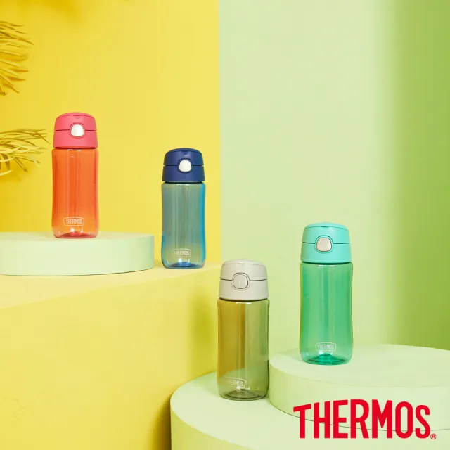 【THERMOS 膳魔師】買1送1_彈蓋直飲輕水瓶兒童水壺470ml(GP4040)