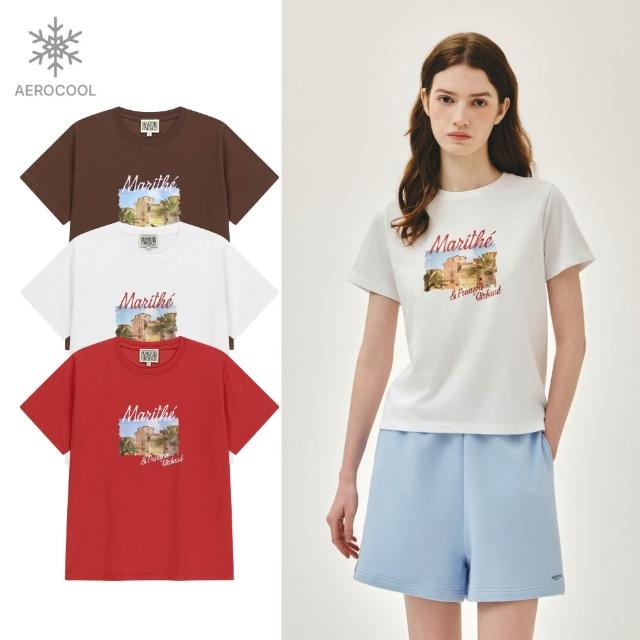【MARITHE FRANCOIS GIRBAUD】官方旗艦 女款涼感RESORT印花短袖上衣(多款任選)