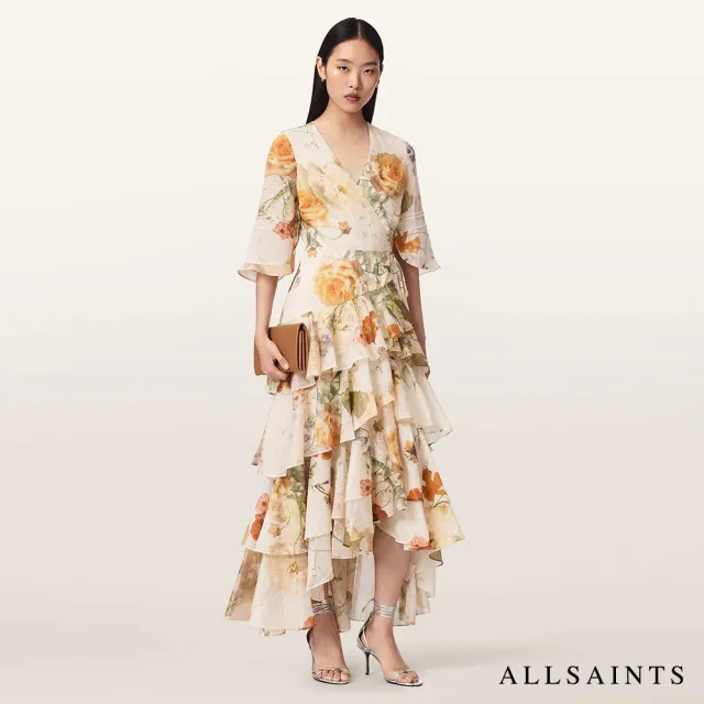 【ALLSAINTS】CAMELLIA 印花洋裝 W290DE (常規版型)
