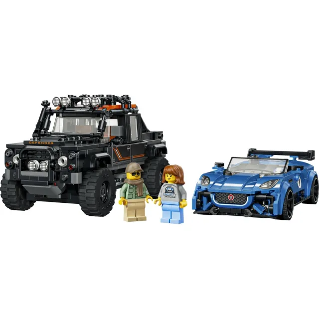 【LEGO 樂高】極速賽車系列 77264 Jaguar Project 7 和 Land Rover Defender(捷豹 荒原路華 禮物 玩具)