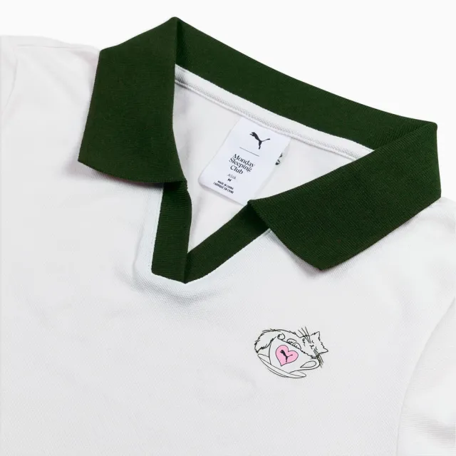 【PUMA】短袖上衣 女 POLO衫 亞規 MSC 白 63898487