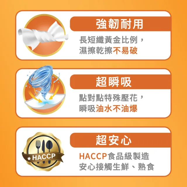 【朵舒】韌易抽超吸收抽取式廚房紙巾(100抽x3包/串/mo選)
