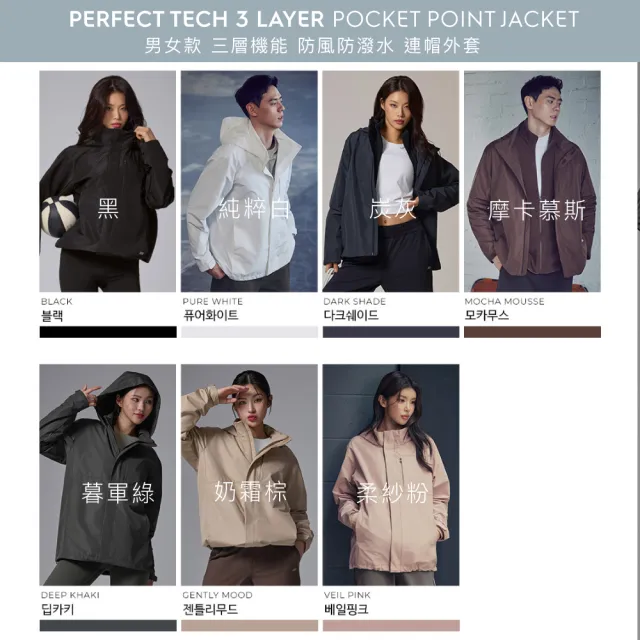 【STL】出清 韓國 PERFECT TECH 防潑水防風 四季通勤運動 戶外爬山露營外套 大尺碼 (多色)