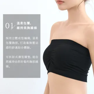 【aimerfeel】單品內衣經典TUBE TOP內衣-黑色-1203618-BL