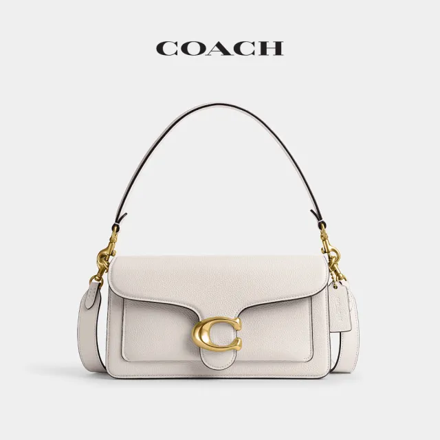 【COACH】蔻馳官方直營 TABBY 26 單肩手袋 單肩包 肩背包-B4/粉筆白色(CH857)