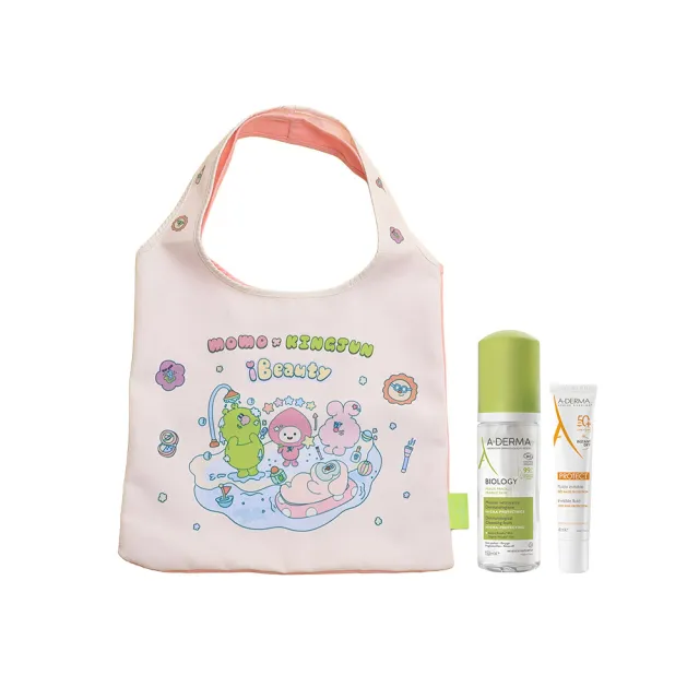 【A-DERMA 艾芙美】輕感隔離聯名組(超輕感隔離乳SPF50+ 40ml+三效潔膚慕斯150ml) (momo X KINGJUN美妝聯名)
