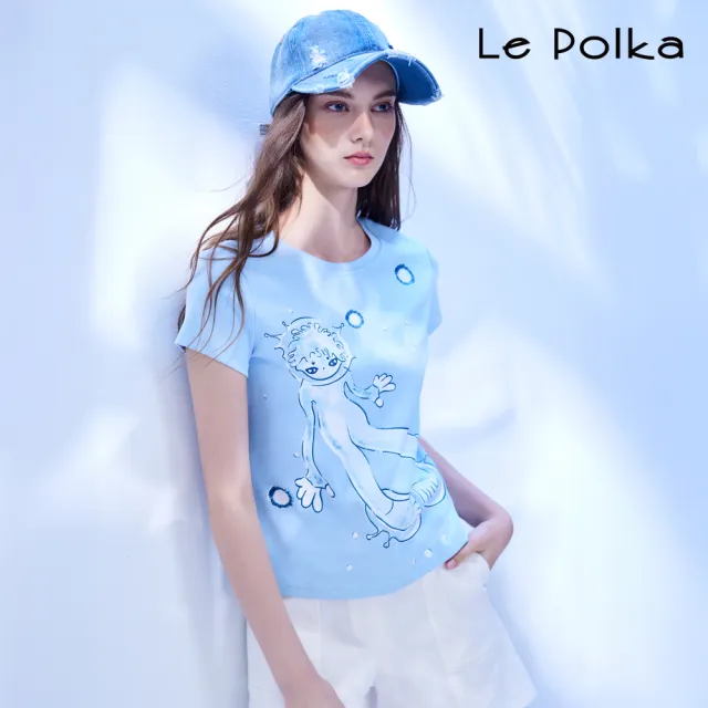 【Le Polka】外星人印花上衣-女
