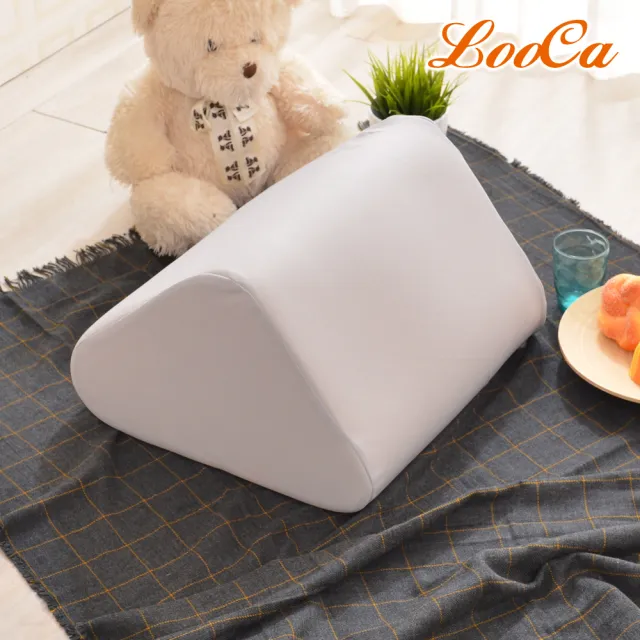【LooCa】吸濕排汗萬用三角靠墊(灰)