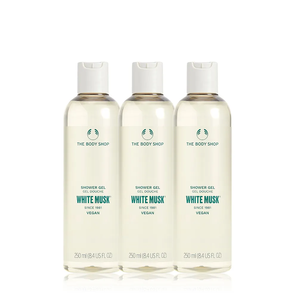【THE BODY SHOP 美體小舖】白麝香香氛沐浴組(沐浴膠250MLx3)