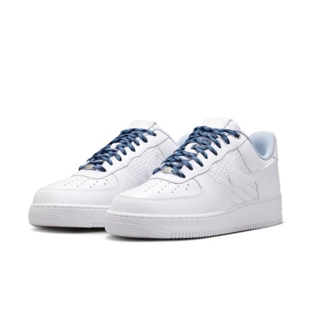 【NIKE 耐吉】運動鞋 休閒鞋 男鞋 AIR FORCE 1 07 LV8 ESS+ AF1 板鞋 經典 織布 白藍 (IW1892111)