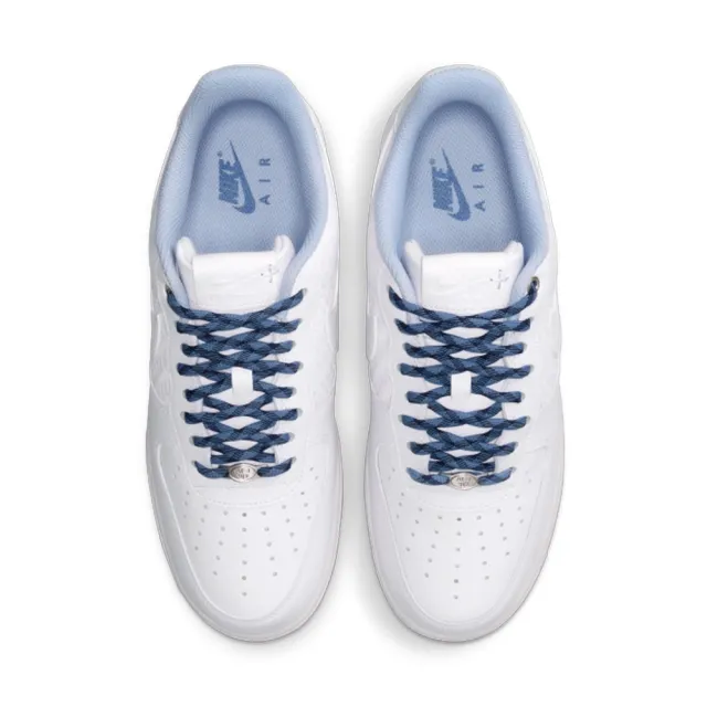 【NIKE 耐吉】運動鞋 休閒鞋 男鞋 AIR FORCE 1 07 LV8 ESS+ AF1 板鞋 經典 織布 白藍 (IW1892111)