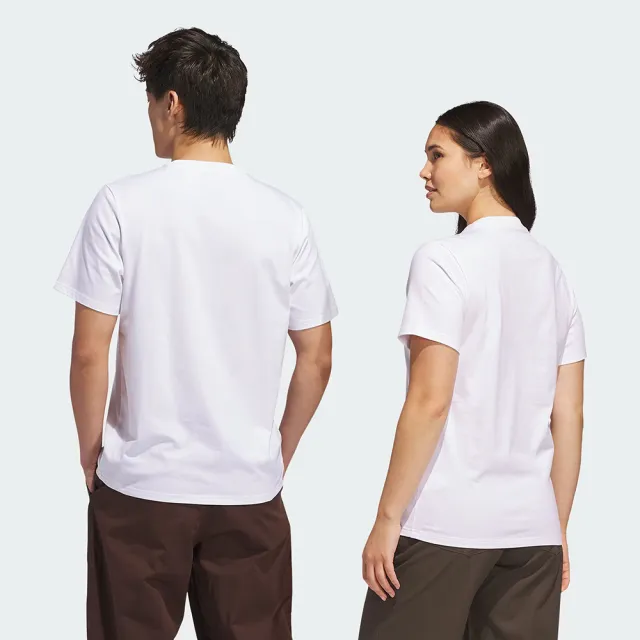 【adidas 愛迪達】短袖上衣 男 女 中性 SHMOO FILL TEE 白 JC7760