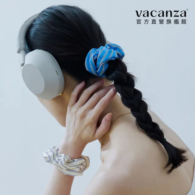 【vacanza】撞色條紋 大腸圈 (髮飾 生日禮物)