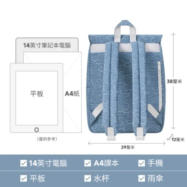 【MaH】雙11 官方旗艦館 Young系列 提花牛仔限定後背包(13L)