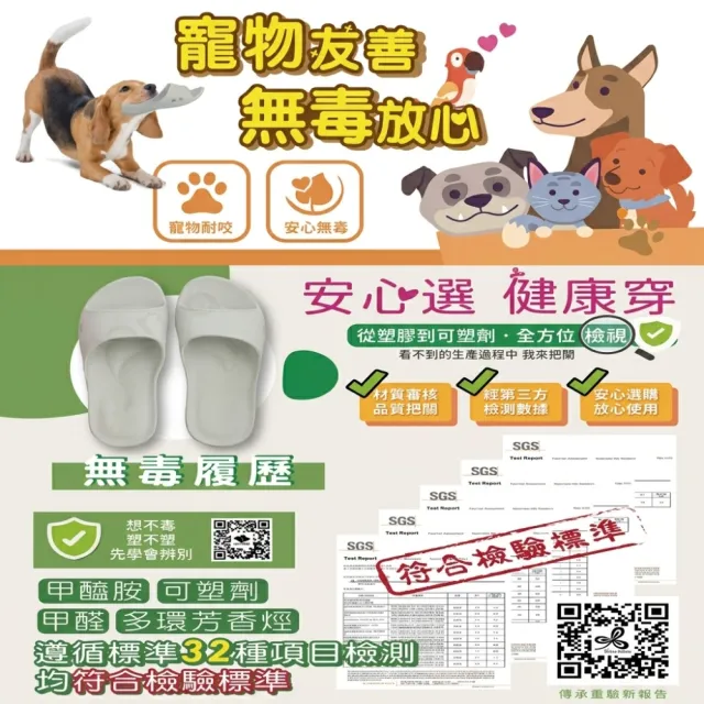 【維諾妮卡】官方直營 台灣製 專利減壓氣墊厚底防水防滑室內拖鞋 3入任選 足壓減少42%(尼羅河藍新色/浴室)
