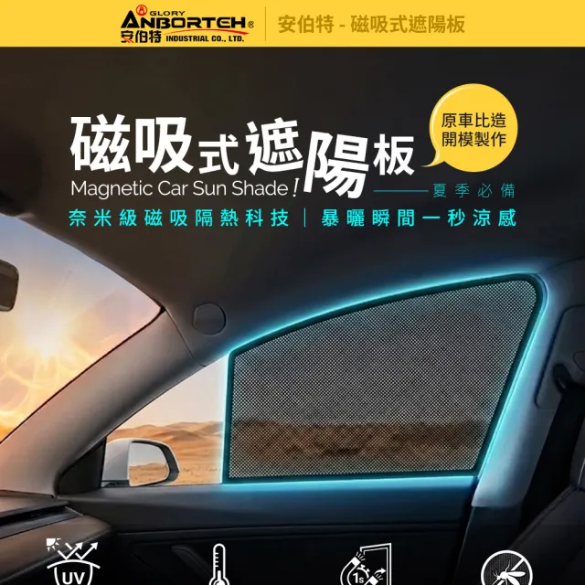 【ANBORTEH 安伯特】磁吸式遮陽板-全車4片(前窗+後窗) Kia Sportage 2025年~ 現貨供應 1:1原車比照
