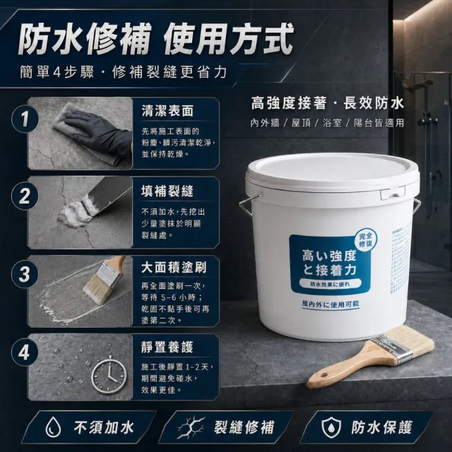 【寶媽咪】強效防水膠2入漏水救星(防霉因子不泛黃/聚☆延展性強/補牆裂縫)