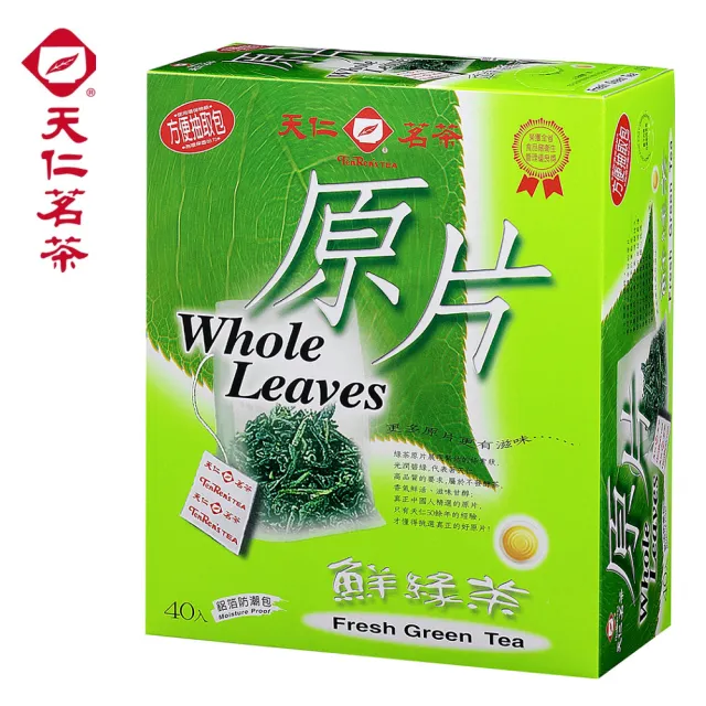【天仁茗茶】袋茶茶包40入x3盒(高山烏龍茶原片/鮮綠茶原片/阿薩姆紅茶原片/黃金玄米茶/菊花普洱茶)
