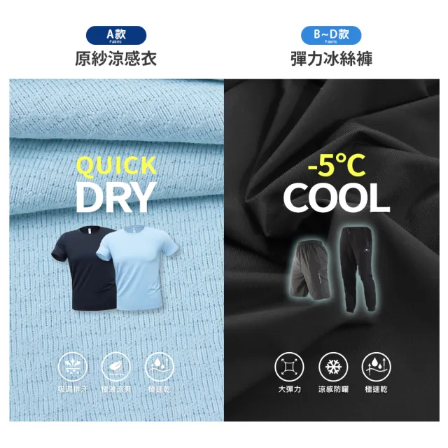 【JU SHOP】超值三件組!涼爽機能涼感褲/涼感衣 (下著 運動褲 速乾褲 抗UV 吸濕排汗 防曬 男褲 休閒褲)