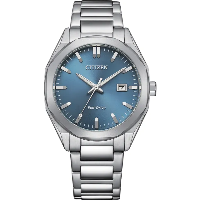 【CITIZEN 星辰】父親節推薦款 限量 光動能八角形經典大三針手錶-藍/38mm 錶 生日禮 送禮(BM7620-83M)