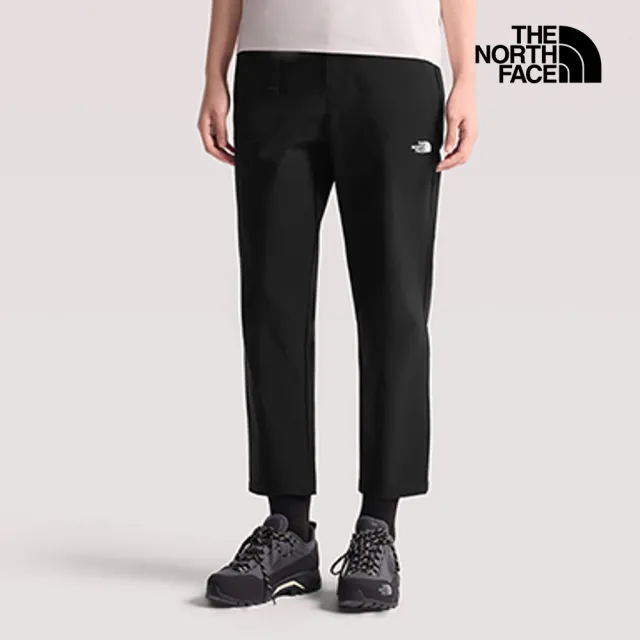 【The North Face 官方旗艦】北面女款黑色吸濕排汗戶外徒步長褲|8CJTJK3