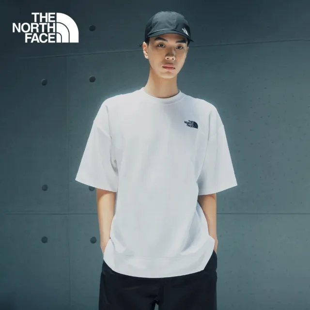 【The North Face】北面UE男款白色寬鬆舒適短袖T恤｜8FC3FN4