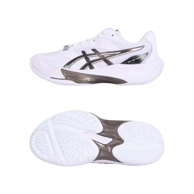 【asics 亞瑟士】SKY ELITE FF 4 男女排球鞋-訓練 匹克球 亞瑟士(1053A084-100)