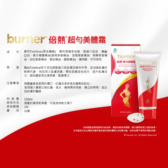 【船井 burner倍熱】超勻美體霜魔力緊塑組(傳明酸美白/緊實/身體乳)