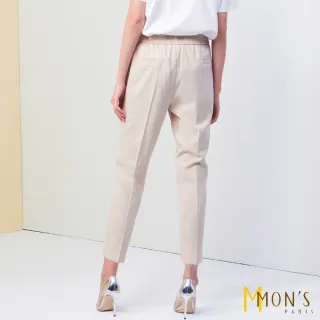 【MON’S】名品M字腰飾九分褲(直)