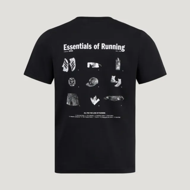 【adidas 愛迪達】M Run Ess G T 男 T恤 運動上衣 休閒短袖 黑 亞版 吸濕排汗(LC8174)