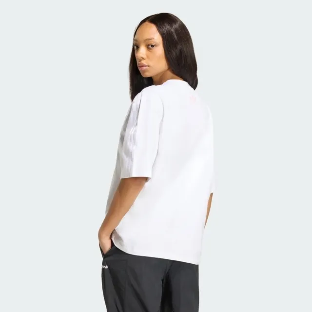 【adidas 愛迪達】Cb Os Tee 女 T恤 運動上衣 休閒短袖 白 亞版 純棉 小熊(KR1480)