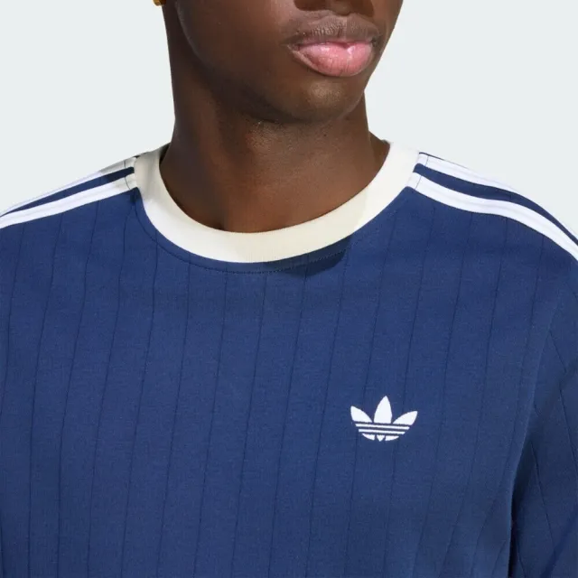 【adidas 愛迪達】3s Tee Str 男 T恤 運動上衣 休閒短袖 深藍 亞版 經典運動款(KS7448)