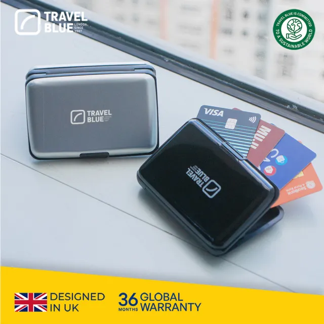 【Travel Blue 藍旅】雙11 RFID防盜卡盒_TB703(黑/銀兩色可選)
