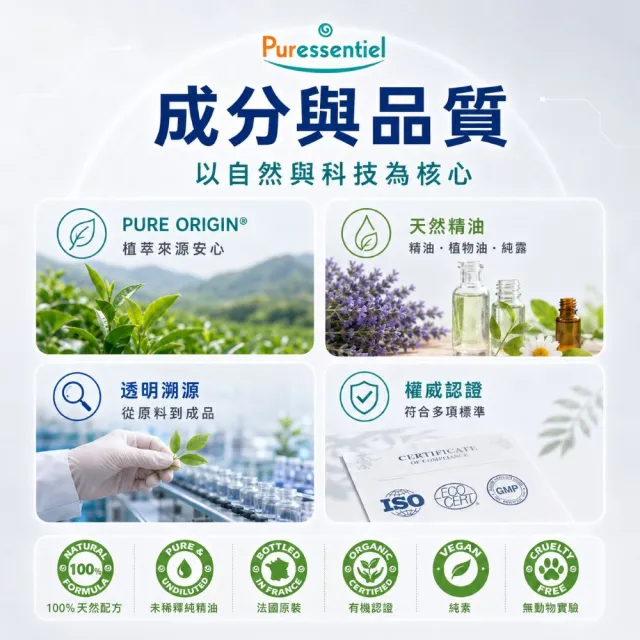 【Puressentiel 璞萃】複方精油滾珠瓶  5ml 2入組(多款任選 複方精油 防蚊/呼吸/頭等暢/安心旅行)