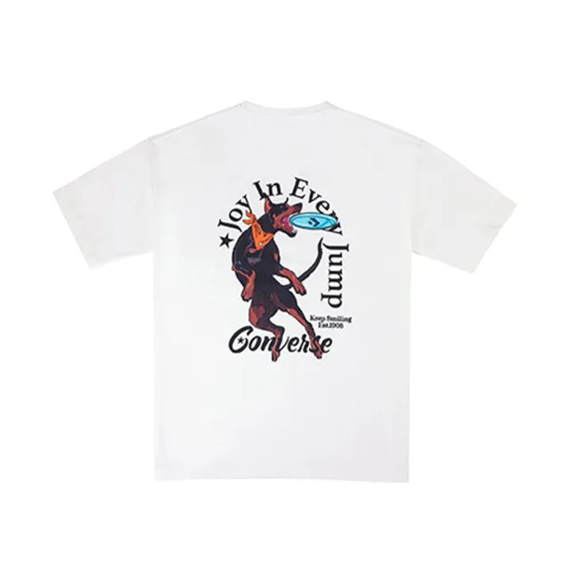 【CONVERSE】Sorona Dog Graphic Tee 男款 白色 休閒 上衣 短袖 MCJ752-W2Y