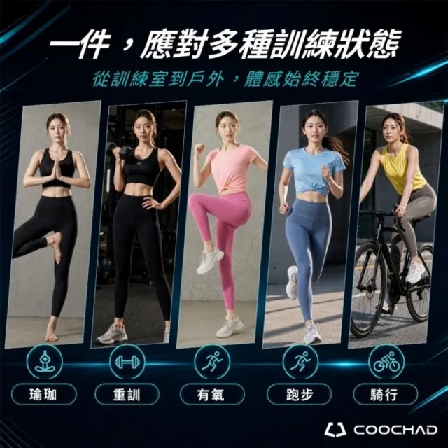 【海夫健康生活館】COOCHAD CueSkin™ Nova 機能長褲 瑜珈褲 迷霧藍(S-XL)