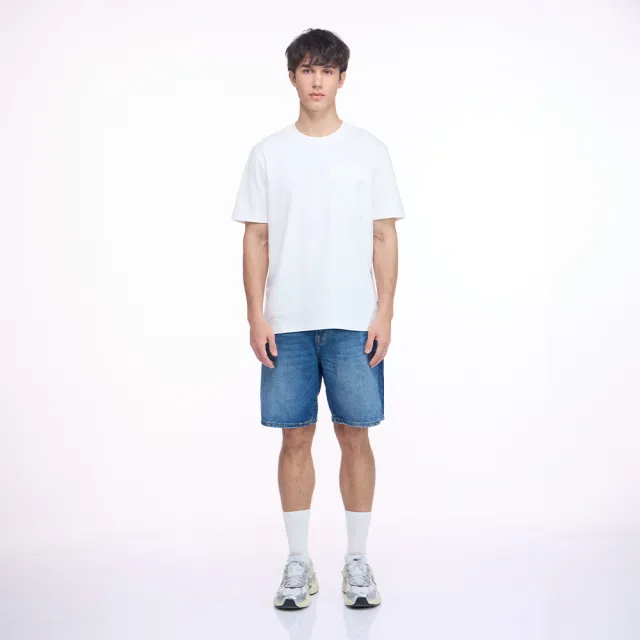 【NAUTICA】官方旗艦 男裝 男裝 質感工裝口袋短袖涼感T恤-白色