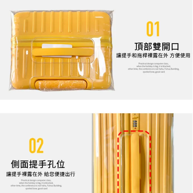 NAYU 透明行李箱保護套 防水保護套 防塵套 拉桿箱防塵罩 行李箱套 胖胖箱專用/三七分行李箱保護套