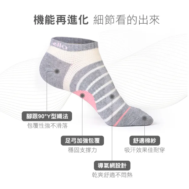 【MarCella 瑪榭】8雙組-MIT足弓腳踝加強運動襪(女襪/男襪/短襪/船襪/踝襪)