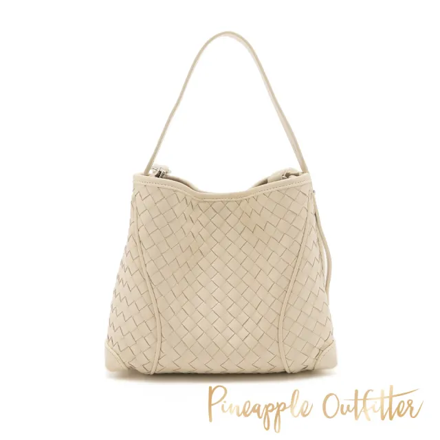 【Pineapple Outfitter】慵懶優雅編織隨身托特包(白色)