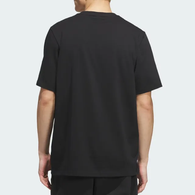 【adidas 愛迪達】Fsbs Push Tee 男款 黑色 插畫 印花 T恤 運動 休閒 短袖 KR2406