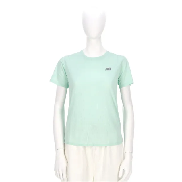 【NEW BALANCE】女款 淺綠色 美規 吸濕 排汗 訓練 運動 短袖 WT41253AB8