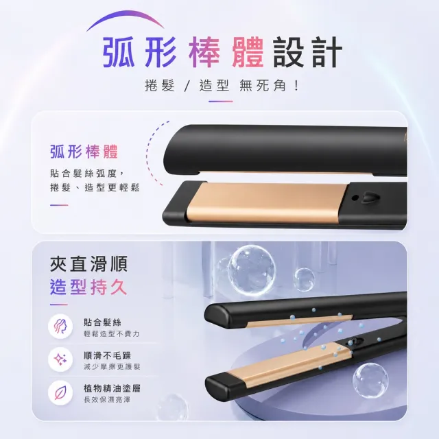 【SAMPO 聲寶】國際電壓百萬負離子溫控離子夾/直髮器/平板夾(HC-Z21A1L)